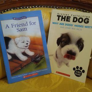 2 paired books about dogs "Why Are Dogs' Noses Wet?" & "A Friend for Sam"